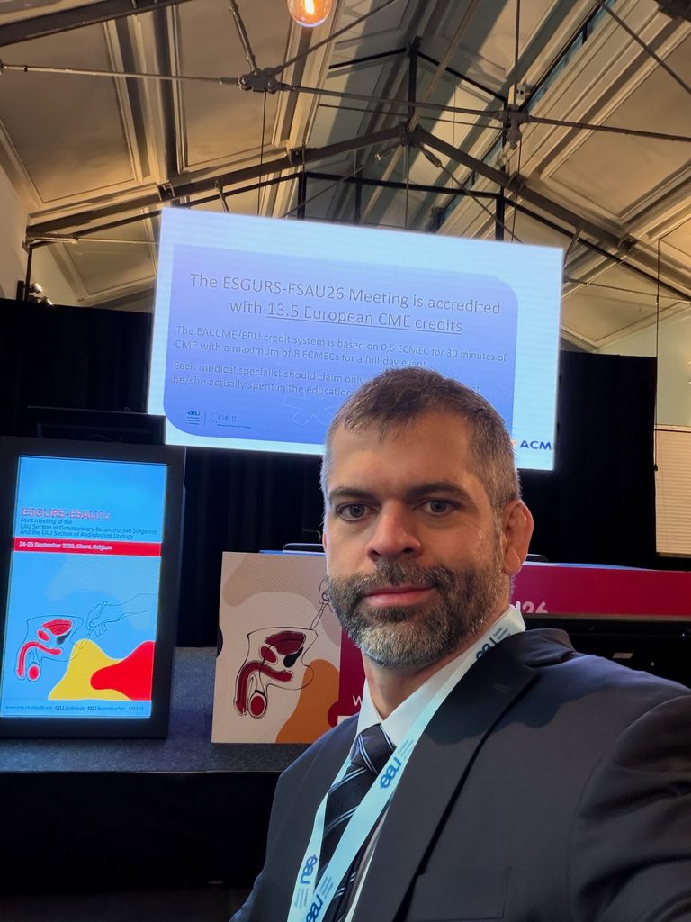 O que é o ESGURS-ESAU26? Dr. Marco Túlio Cavalcanti participa do ESGURS-ESAU26 em Ghent, na Bélgica, durante congresso europeu de cirurgia geniturinária reconstrutiva e andrologia.